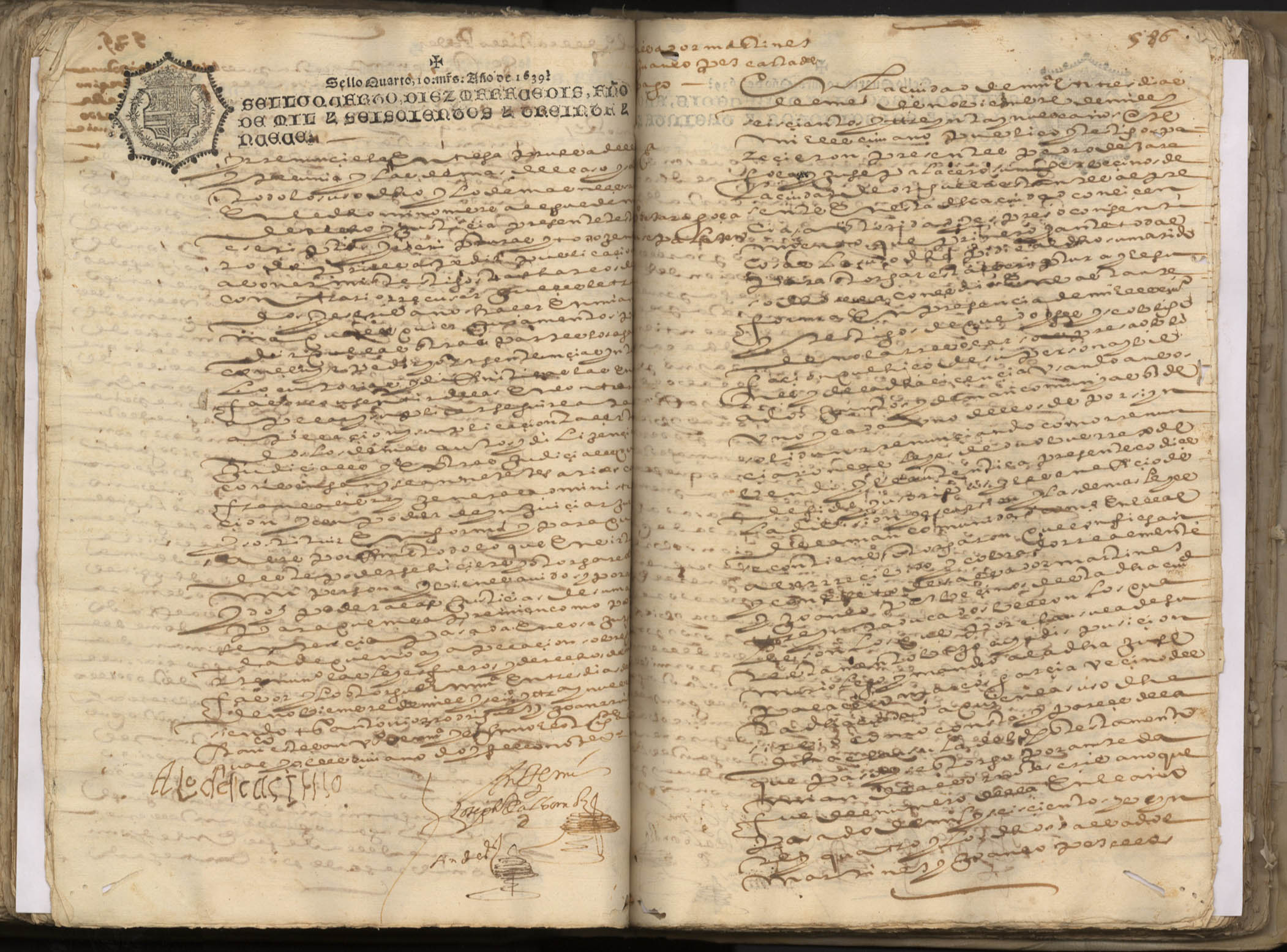 Registro de José Albornoz, Murcia. Año 1639.